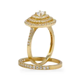 14k Yellow gold duo engagement ring-225390