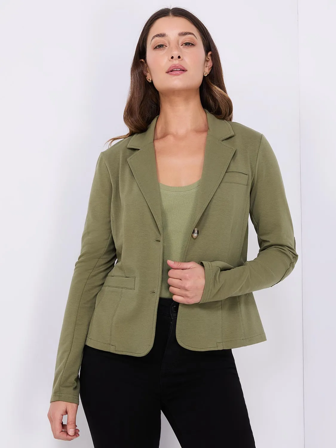 2-Button French Terry Blazer