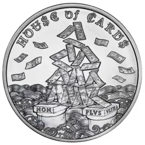 2022 2 oz House of Cards High Relief Silver Round