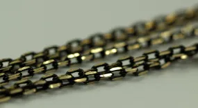 2mm Link Chain, 3 Meters - 9.9 Feet (2x3.5mm) Brass Soldered Chain - Bg2 (z005)