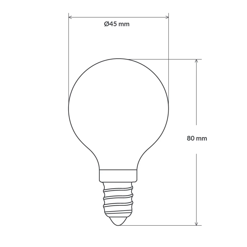 4W Fancy Round LED Bulb E14 Clear in Warm White