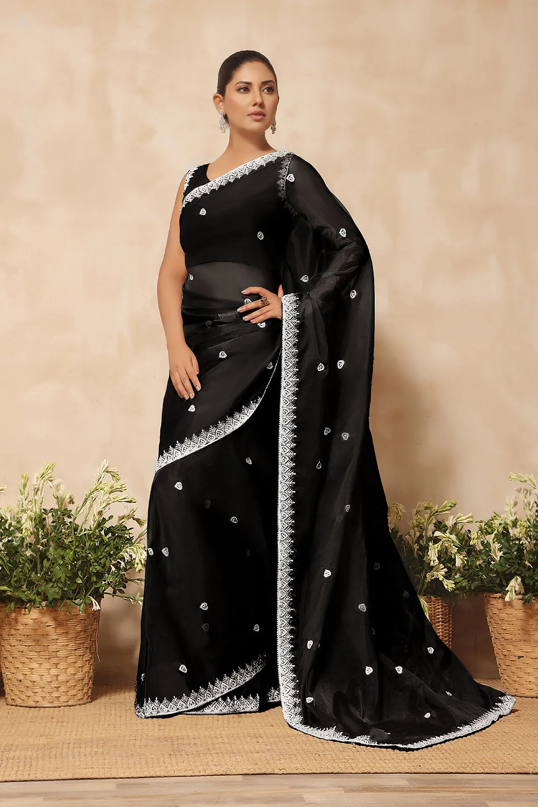 Aari Embrooidered Organza Saree | NIKHAAR | SR202284