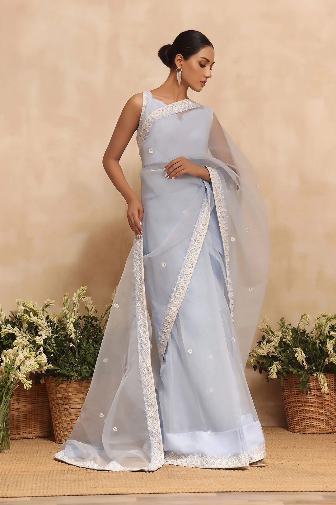 Aari Embrooidered Organza Saree | NIKHAAR | SR202284