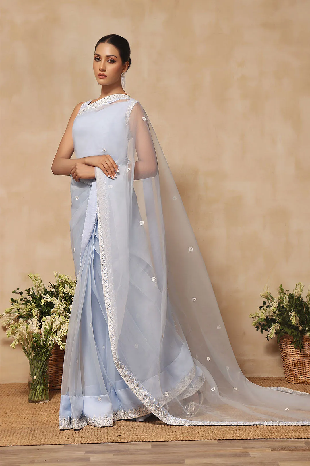 Aari Embrooidered Organza Saree | NIKHAAR | SR202284