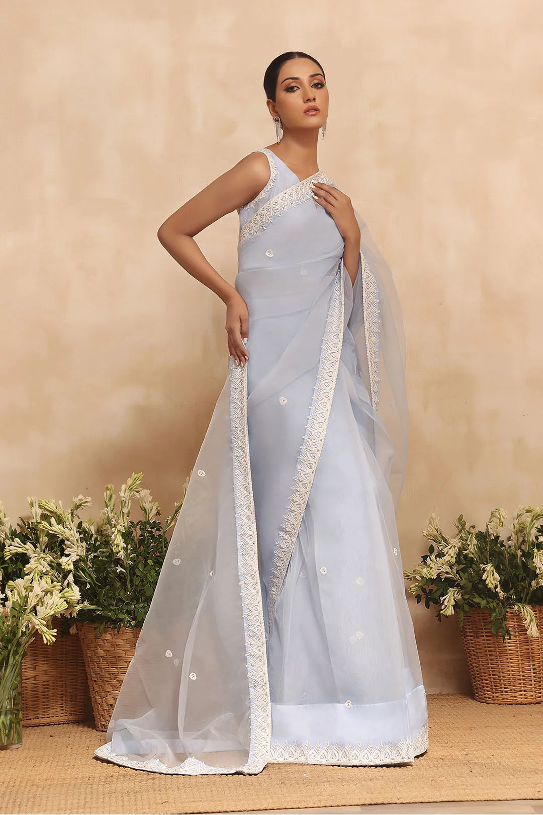 Aari Embrooidered Organza Saree | NIKHAAR | SR202284