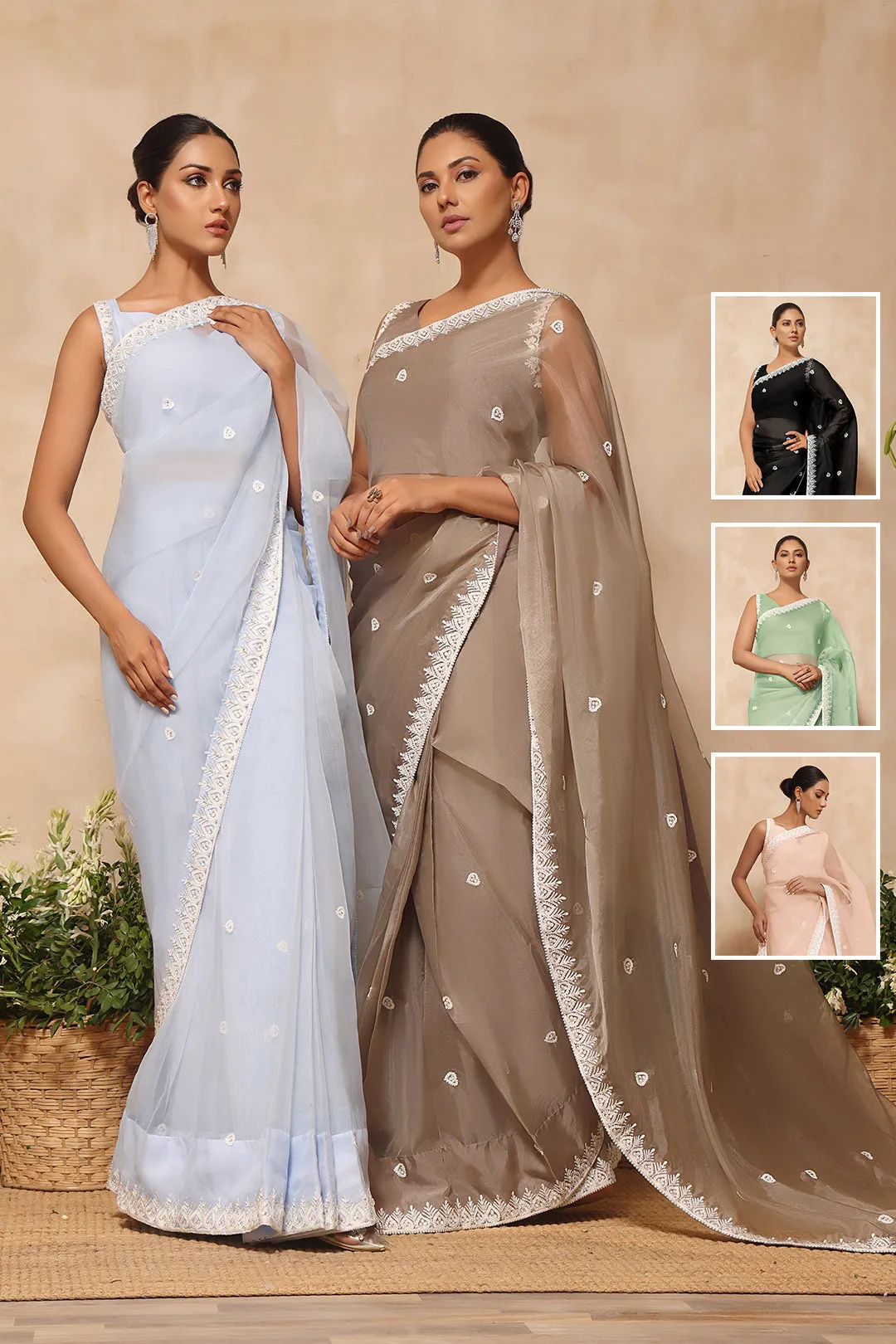 Aari Embrooidered Organza Saree | NIKHAAR | SR202284