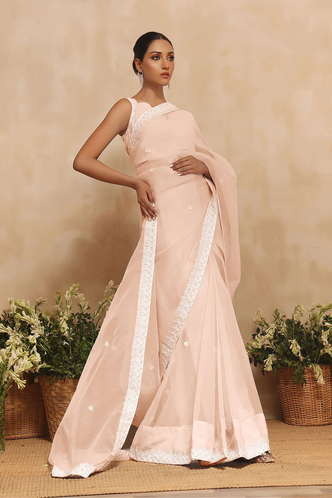 Aari Embrooidered Organza Saree | NIKHAAR | SR202284