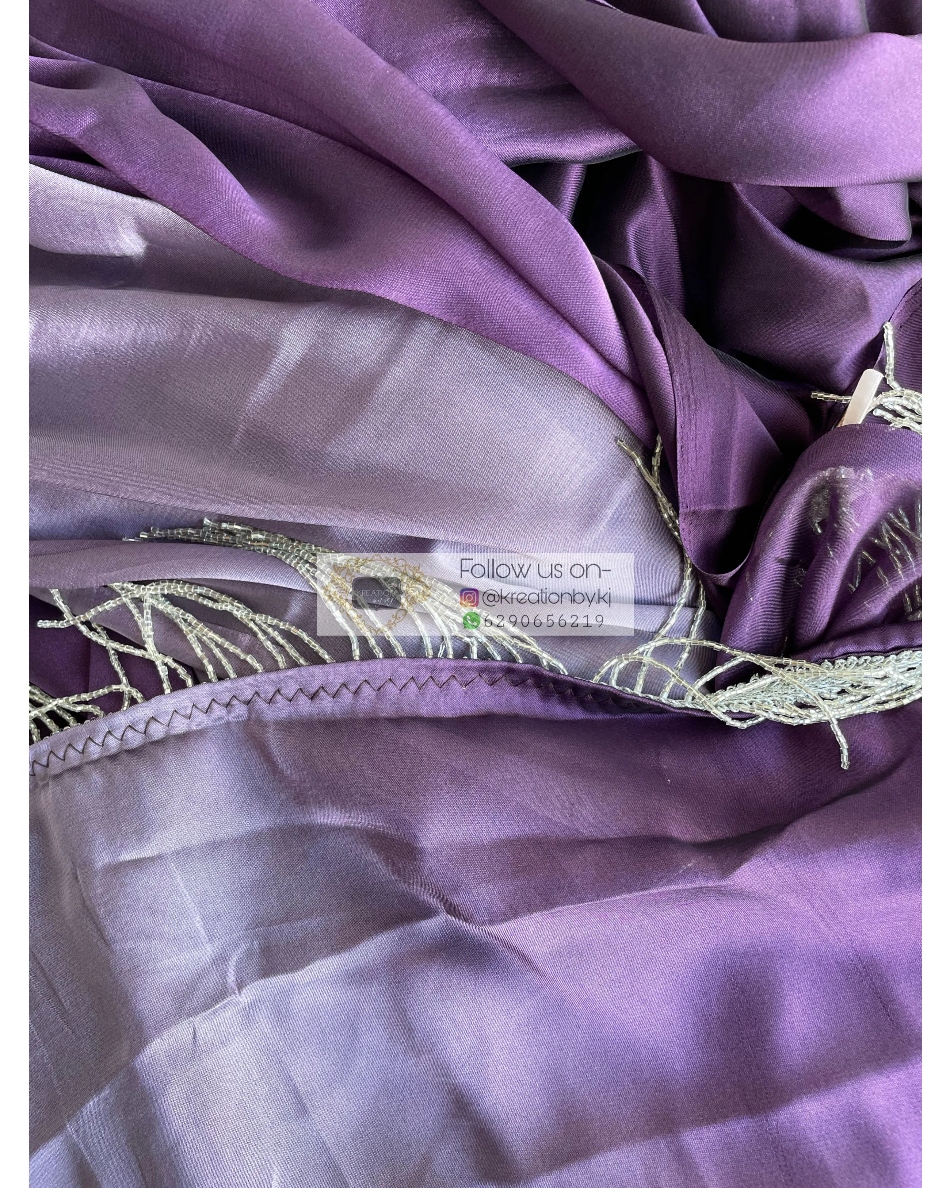 Amethyst Ombré Georgette Saree