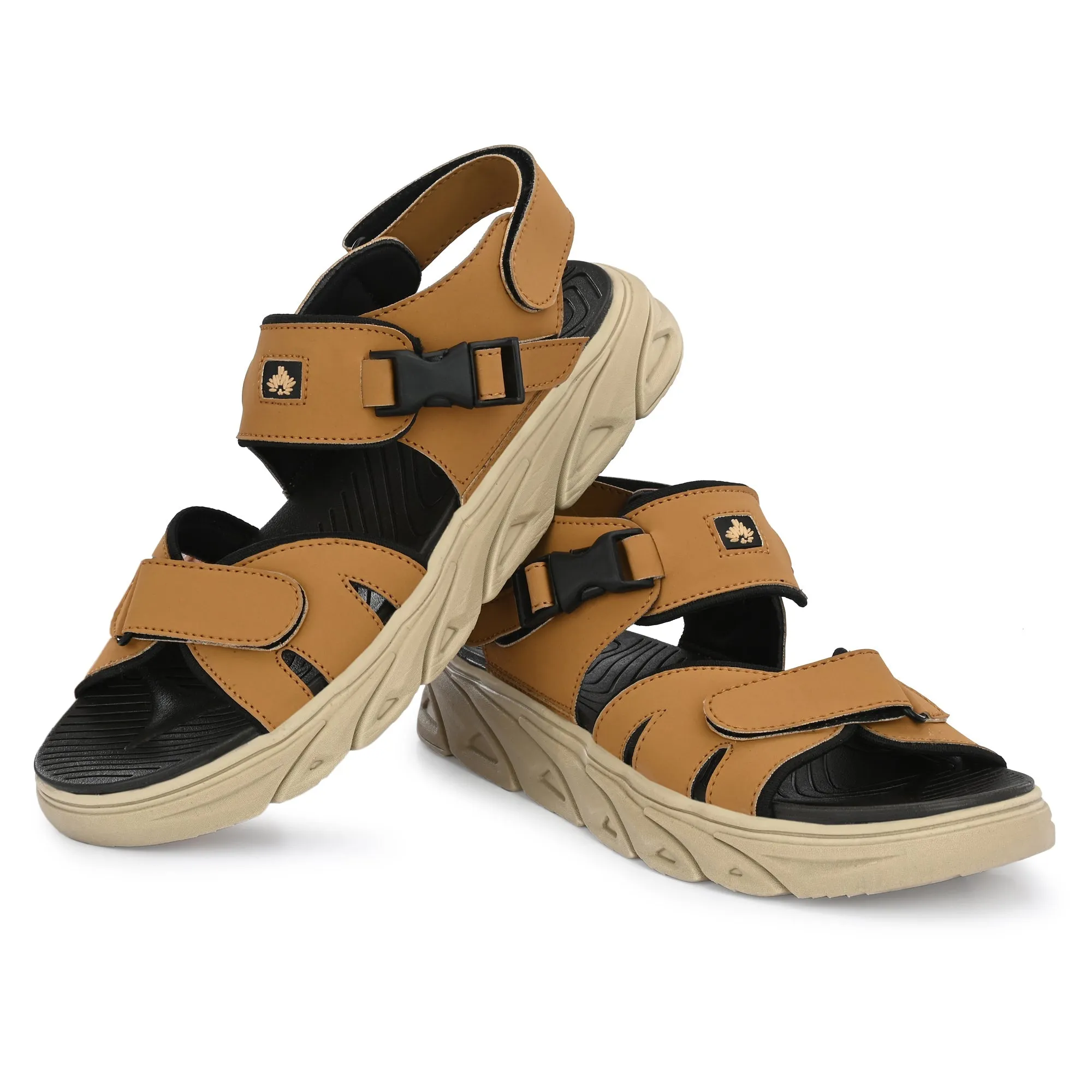 Attitudist Unisex Handcrafted Tan Casual Sandal