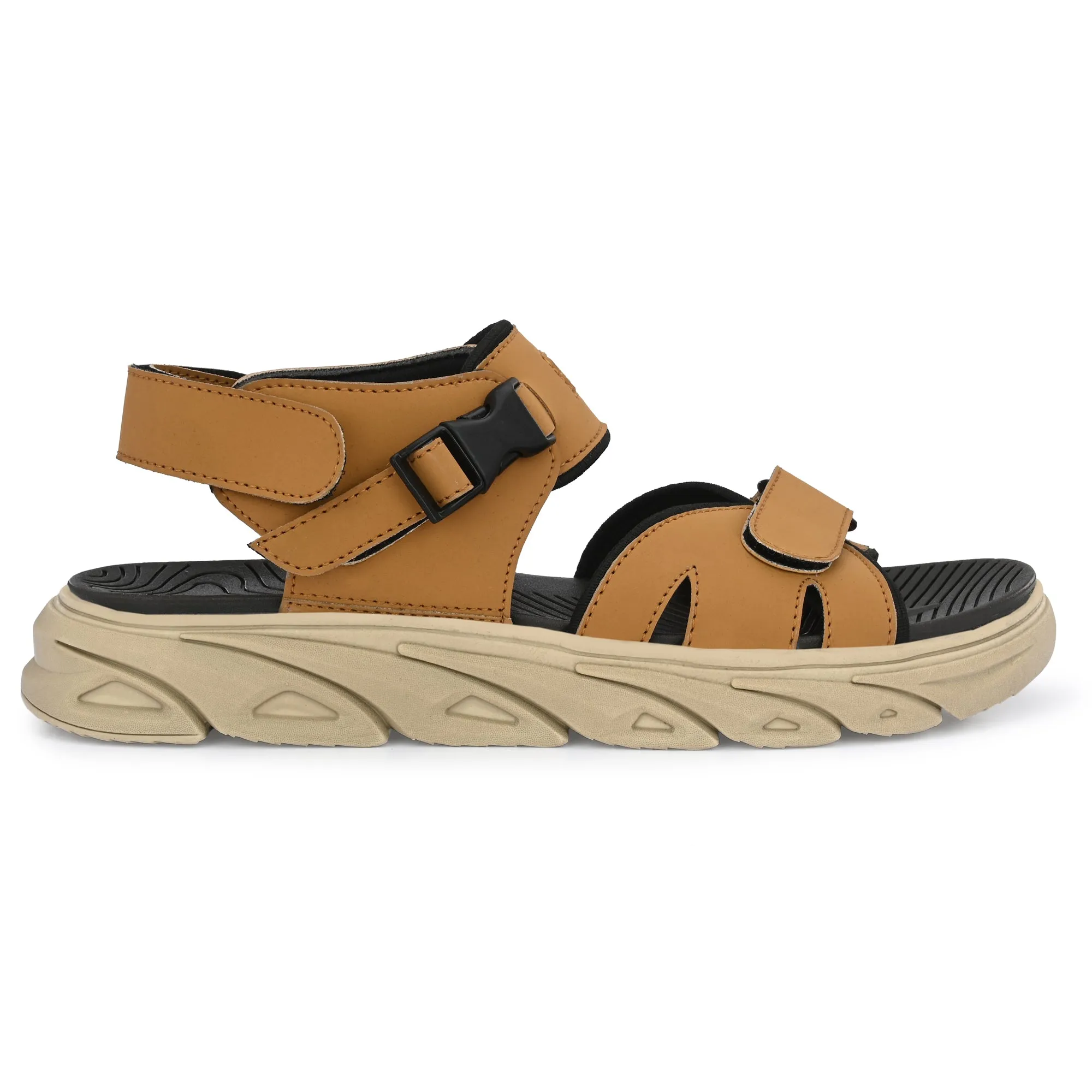 Attitudist Unisex Handcrafted Tan Casual Sandal