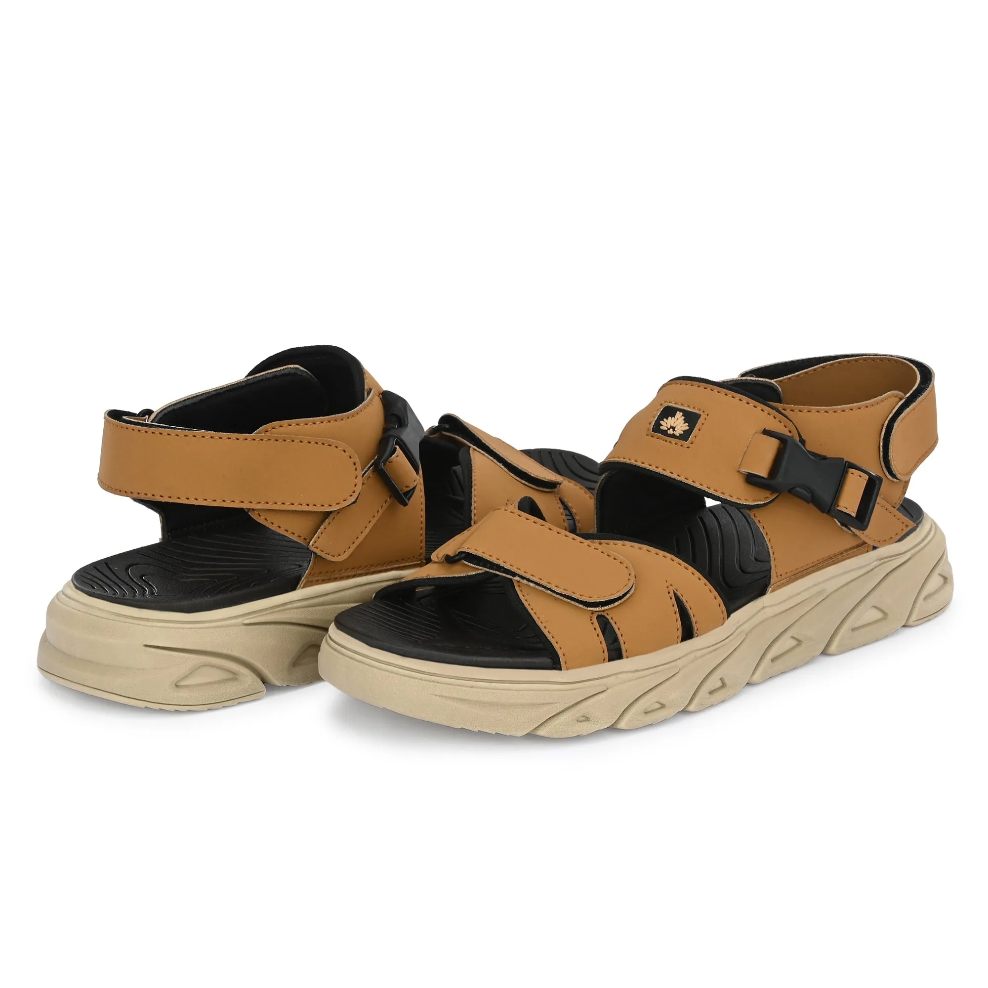 Attitudist Unisex Handcrafted Tan Casual Sandal