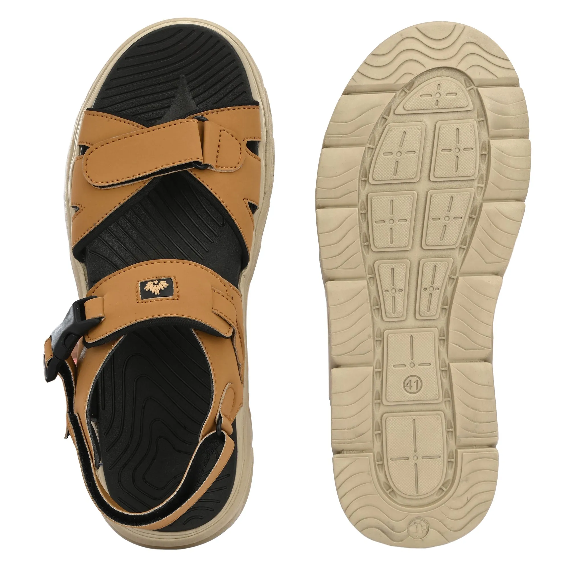 Attitudist Unisex Handcrafted Tan Casual Sandal