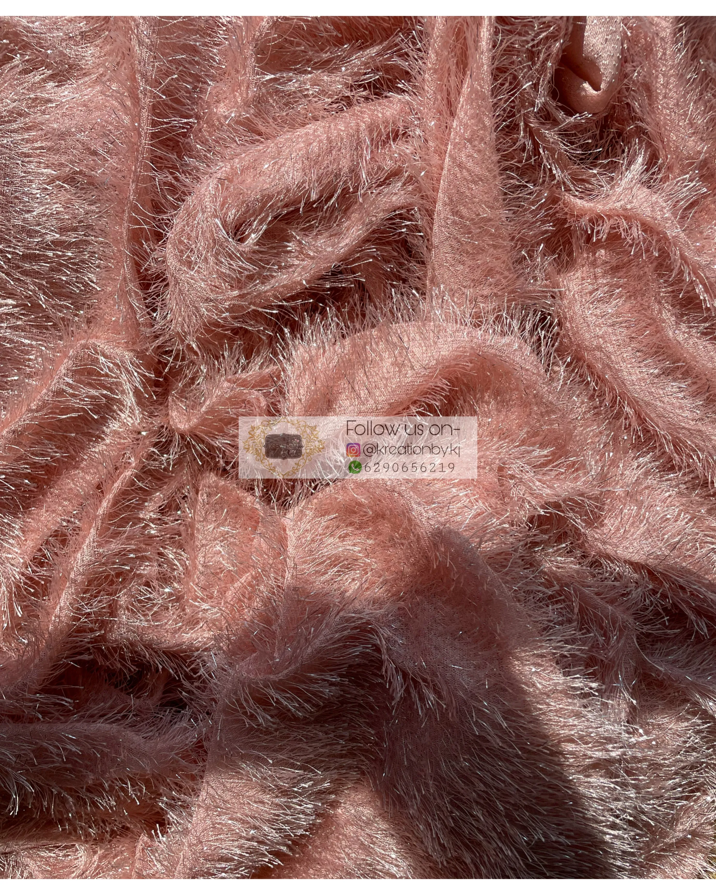 Aurora Blush Pink Fur Saree