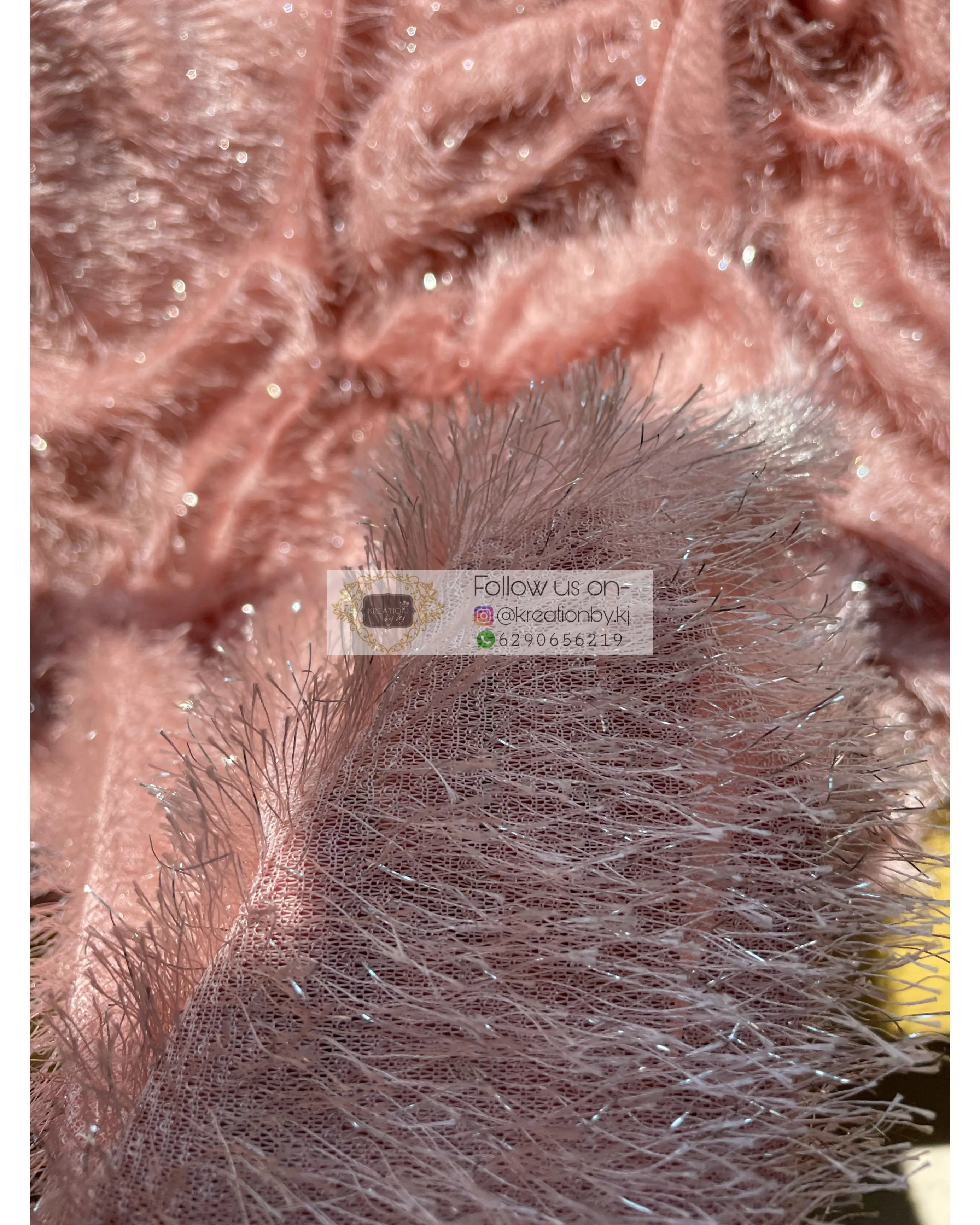 Aurora Blush Pink Fur Saree