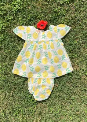 Baby Jhabla Dress Lemon