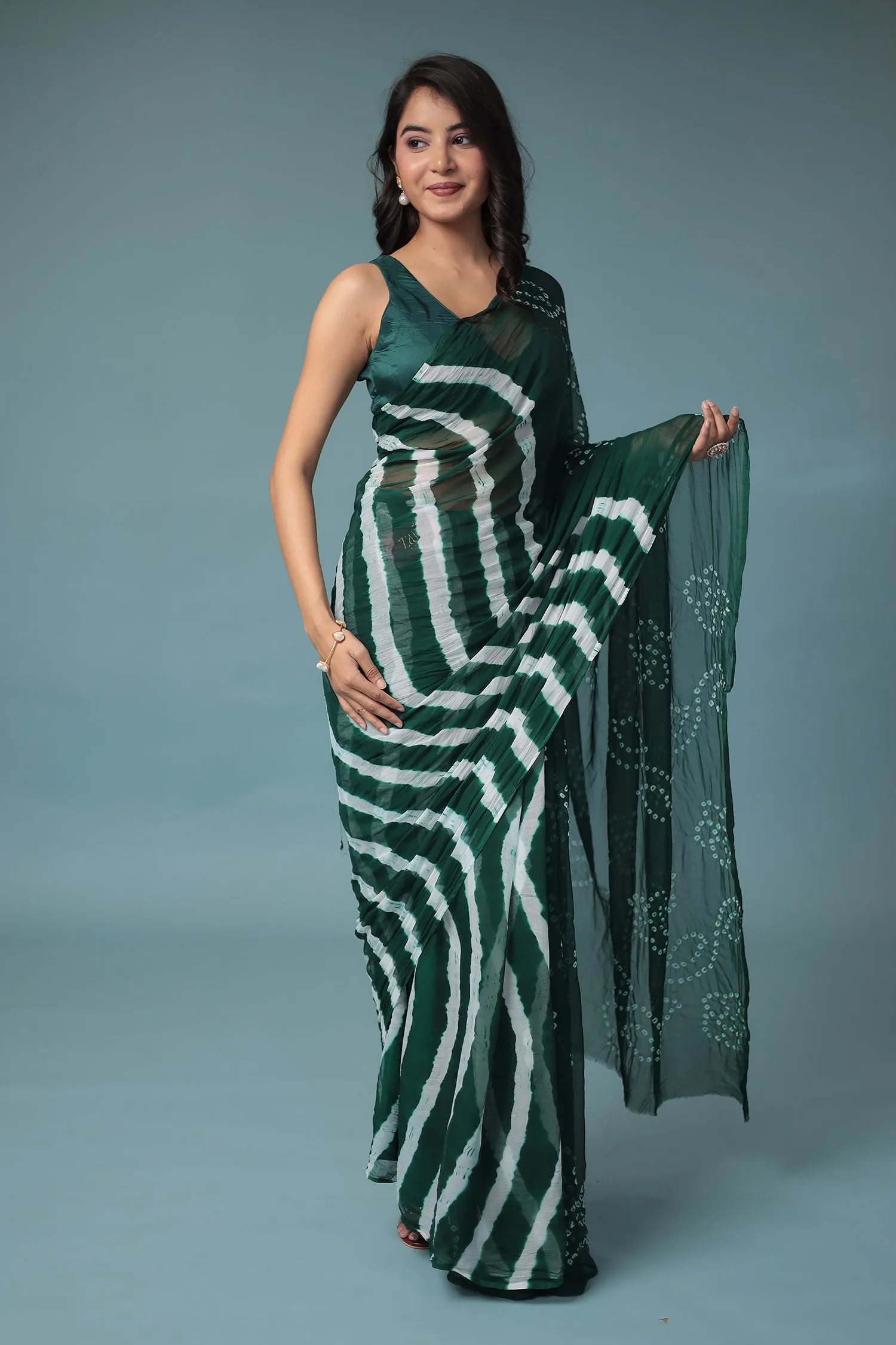 Bandhej, Leheriya Chiffon Saree