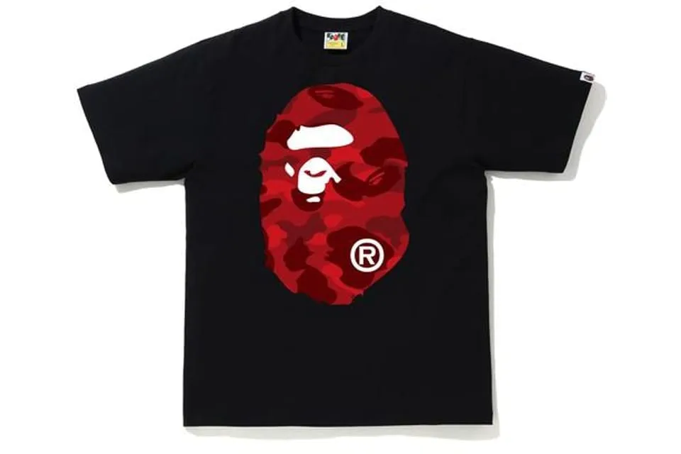 BAPE BIG HEAD TEE BLACK/RED