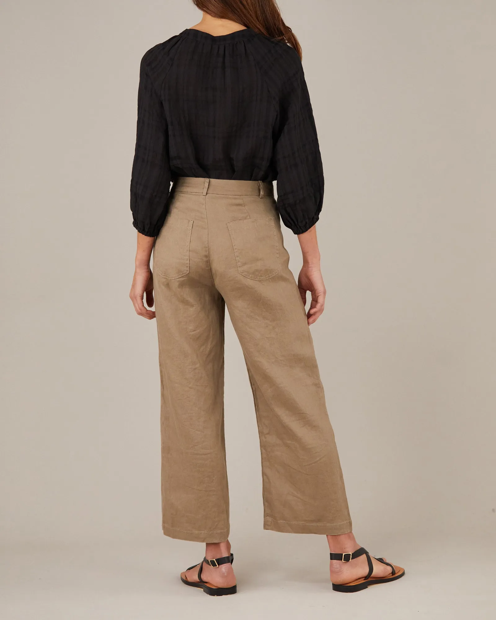 Barossa Linen Pant - Khaki