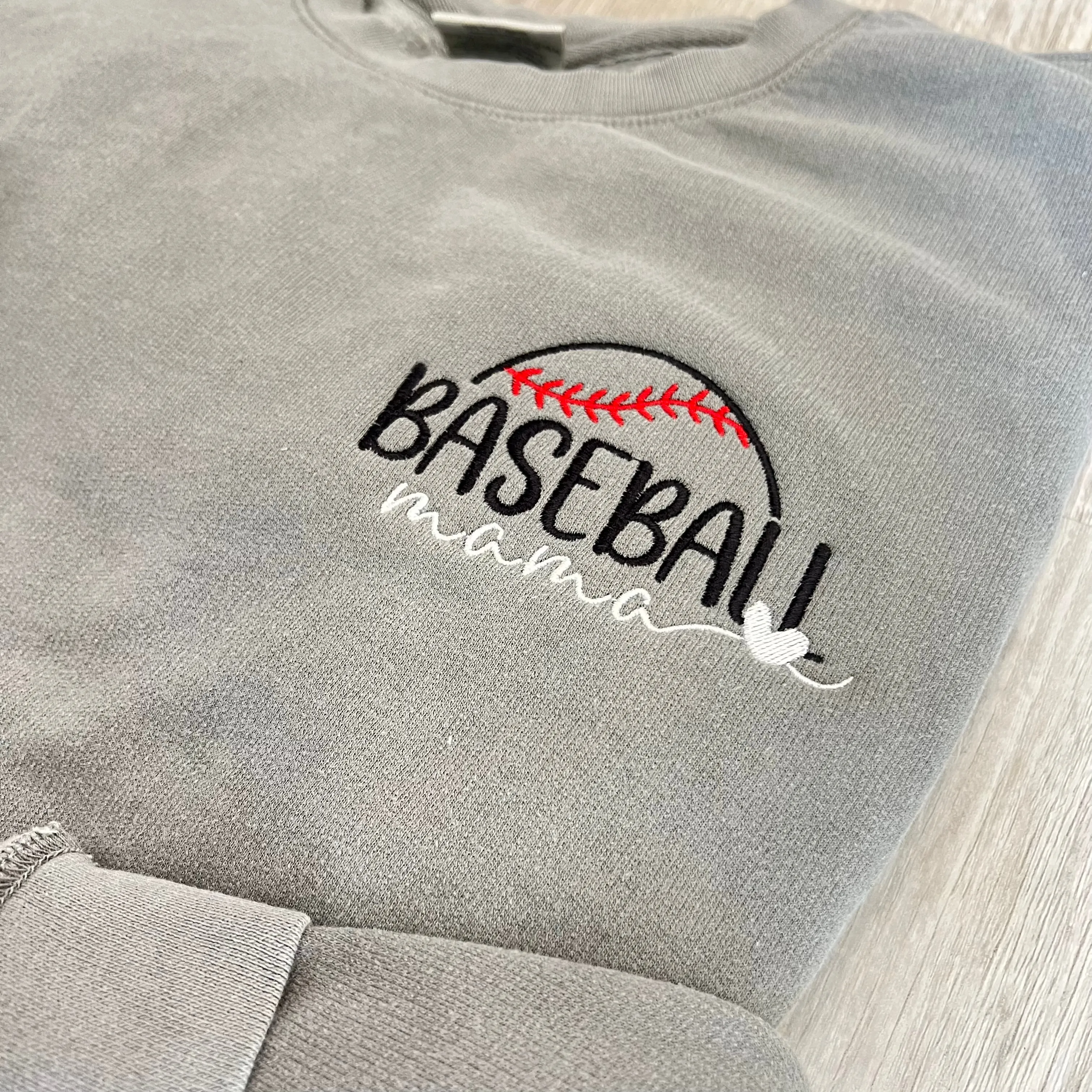 Baseball Mama Embroidered Sweatshirt