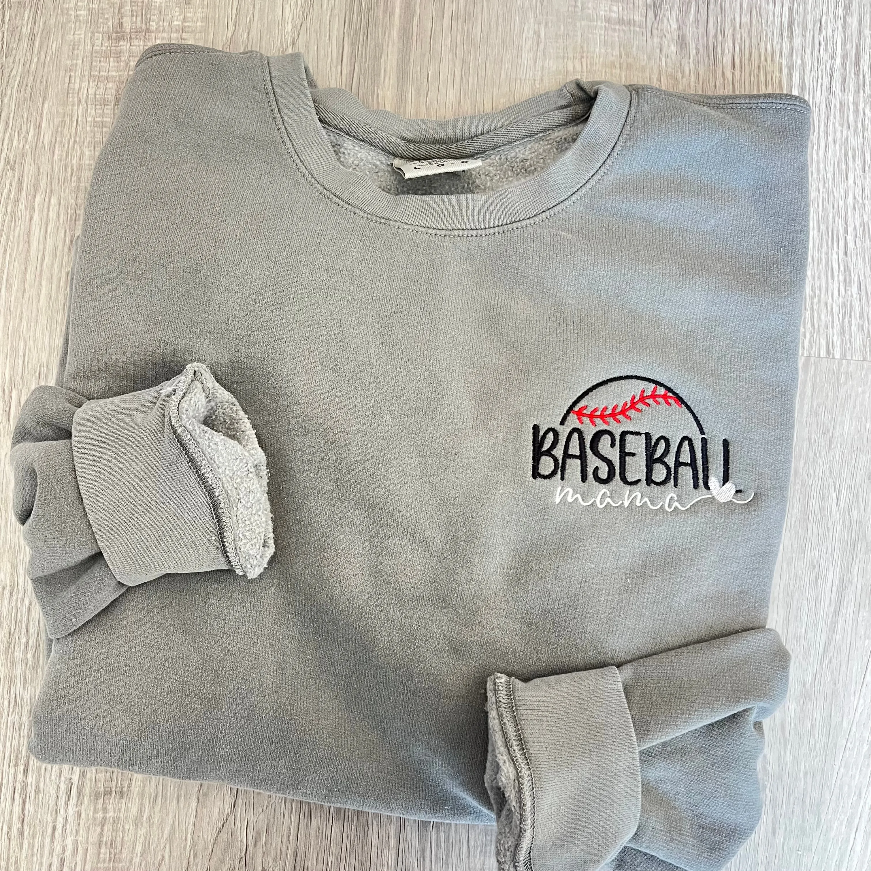 Baseball Mama Embroidered Sweatshirt