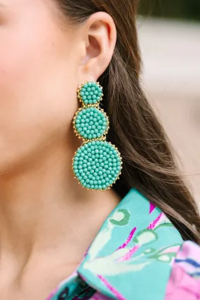 Be The One Green Beaded Earrings