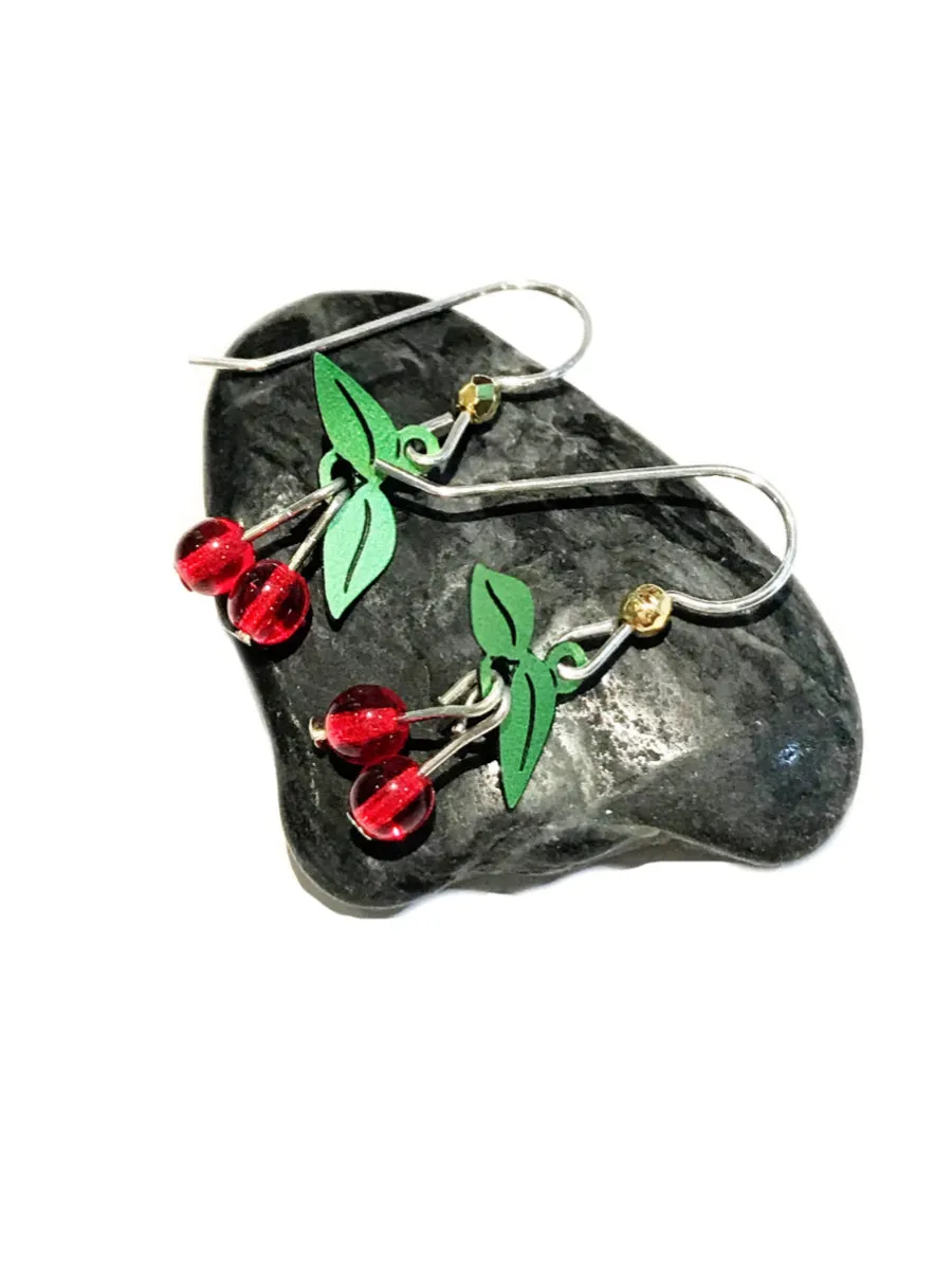 Beaded Cherry Dangles by Sienna Sky