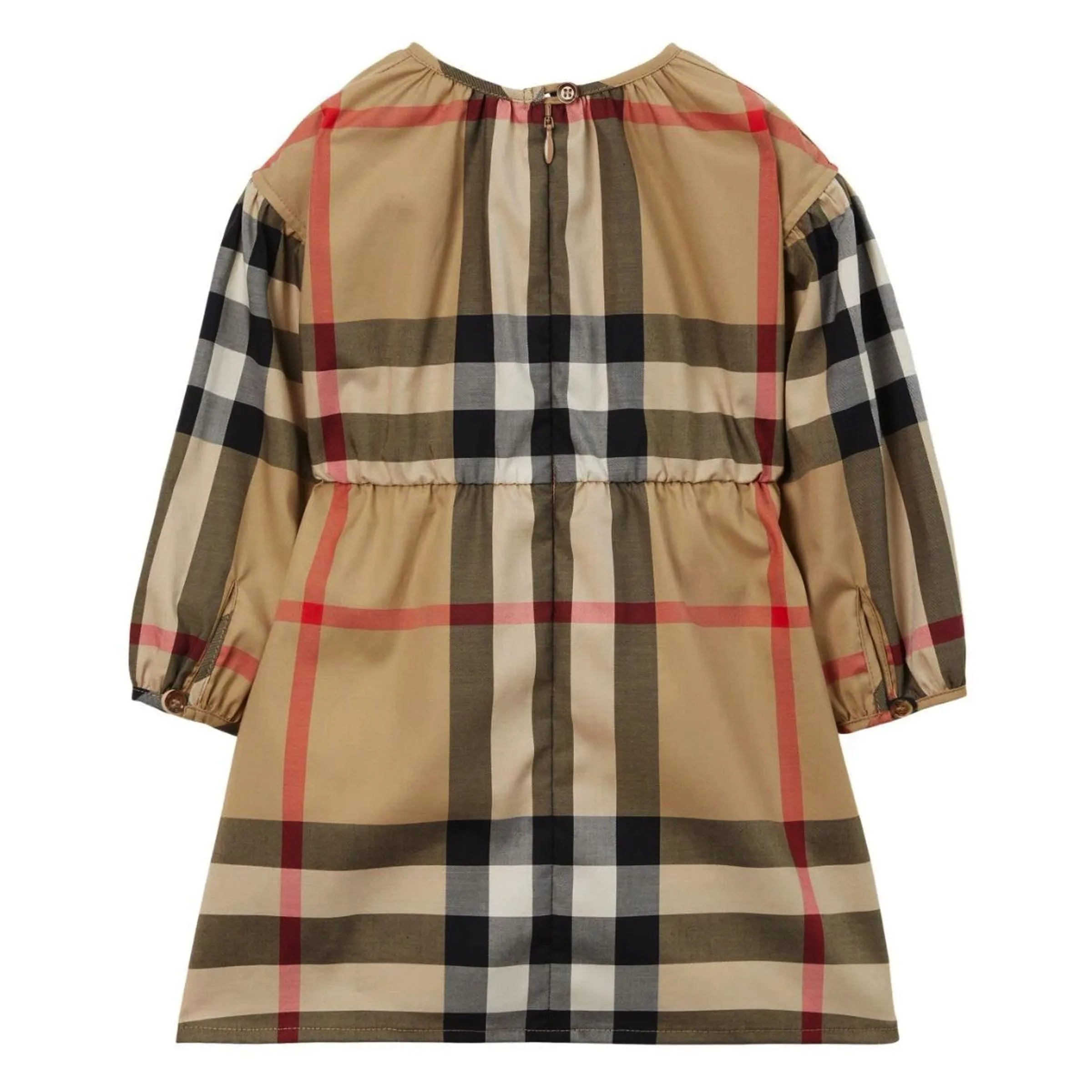 Beige Check Dress