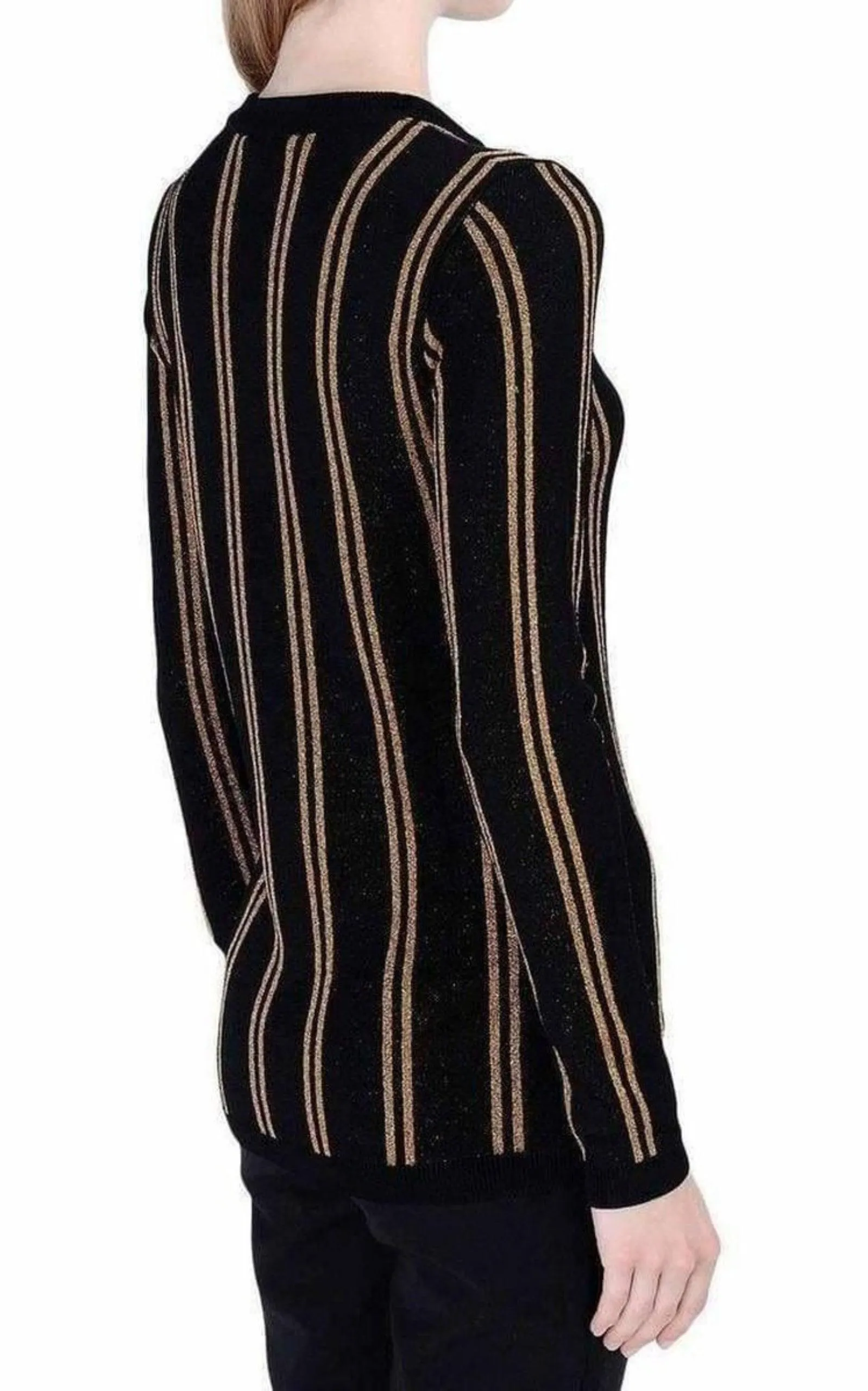 Black And Gold Striped Sweater