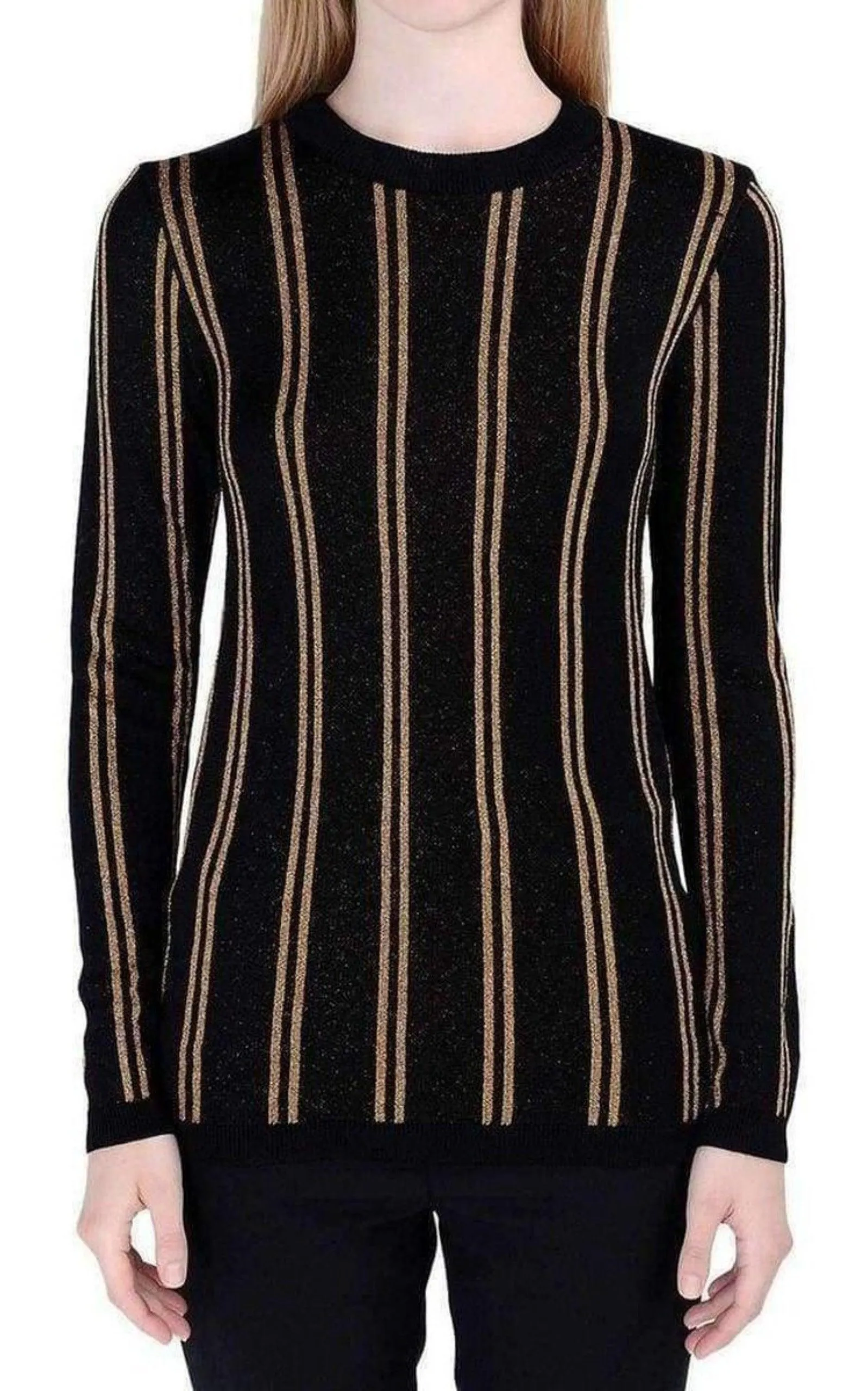 Black And Gold Striped Sweater