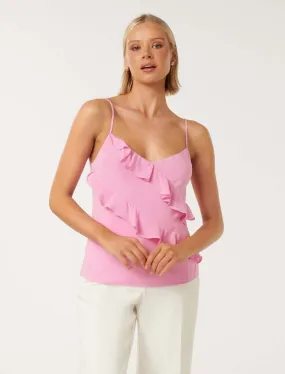 Bradshaw Bias Ruffle Cami Top