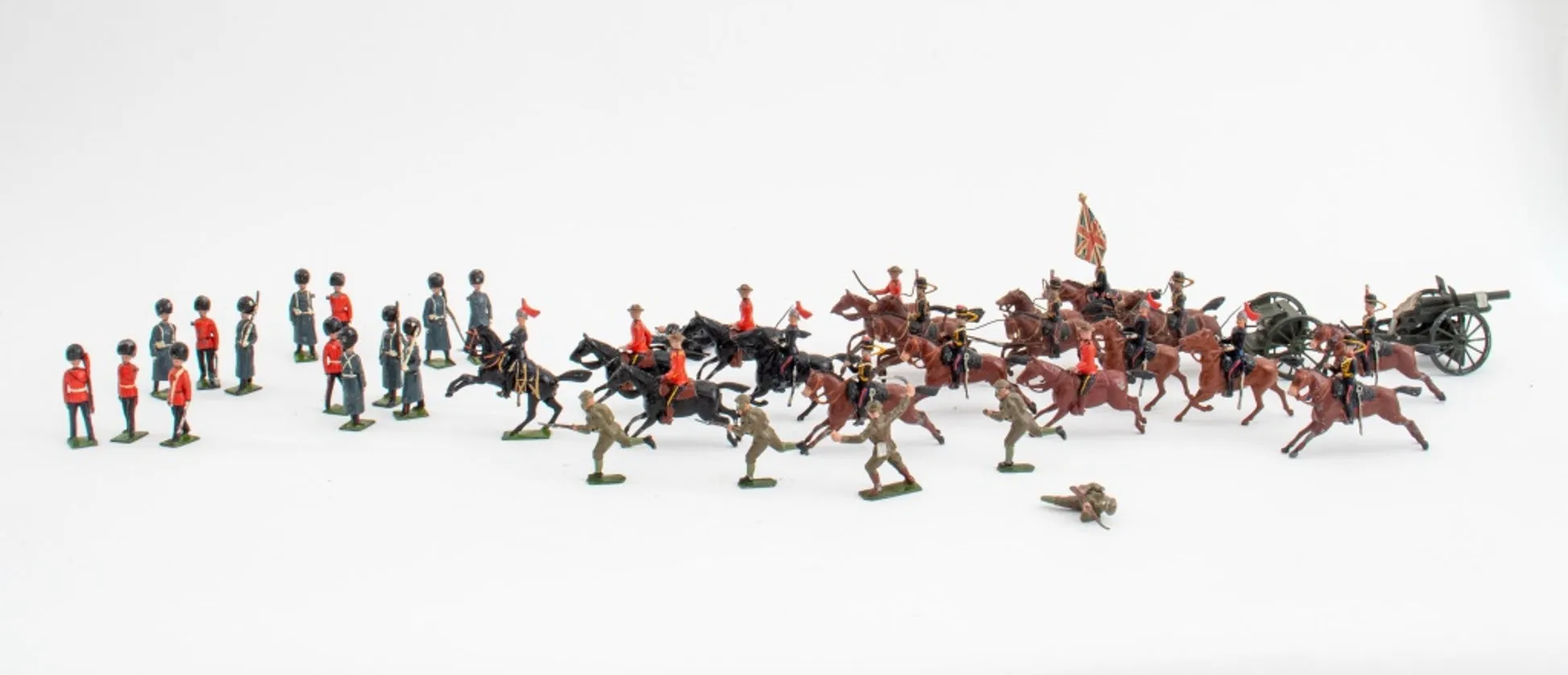 Britains Ltd Artillery Carriage & Lead Soldiers