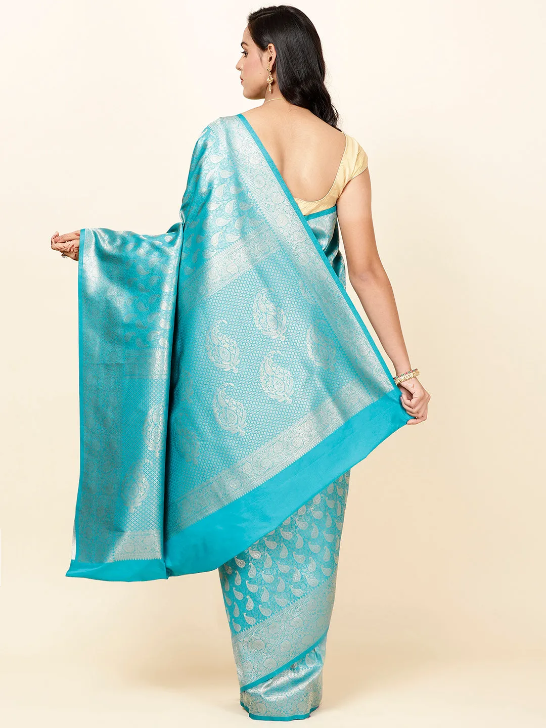 Brocade Zari Jaal Woven Handloom Saree