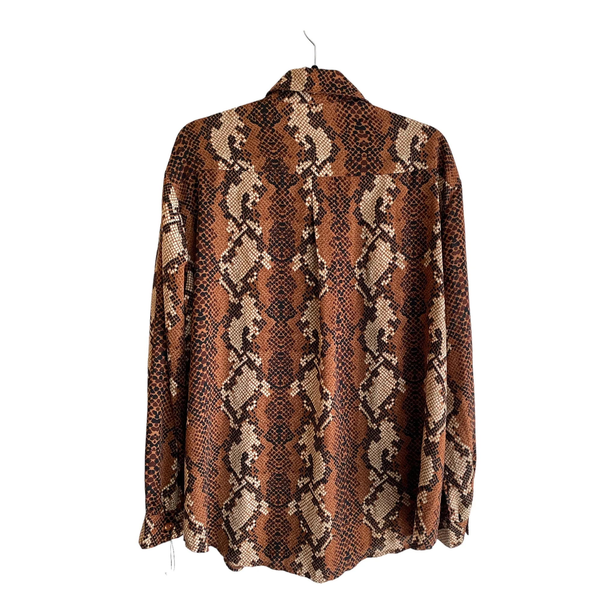 Brown Snake Print Blouse