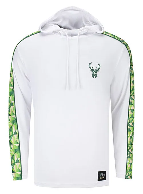 Bucks In Six AOP Milwaukee Bucks Hooded Long Sleeve T-Shirt