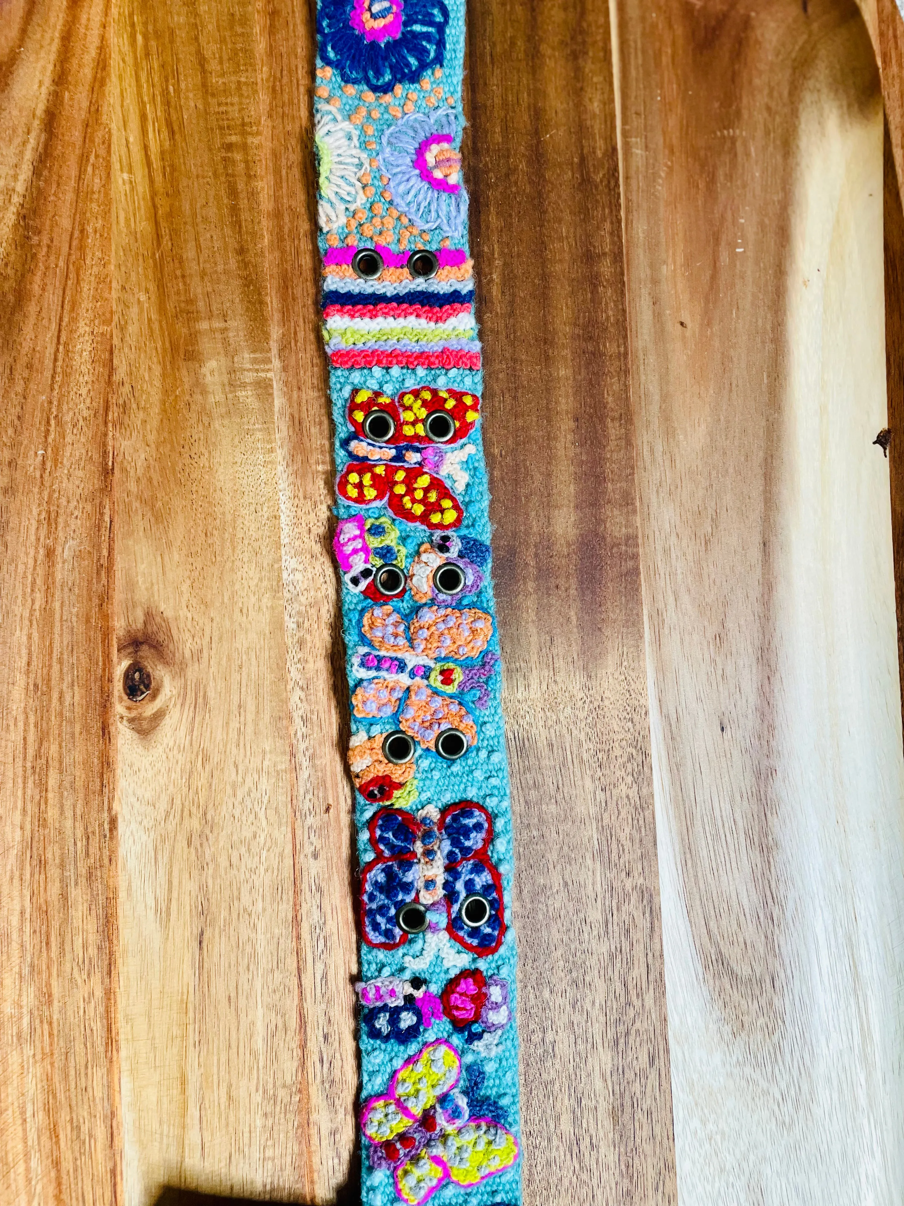 Butterfly Embroidered Belt