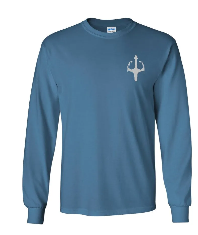 Cape Triton Long Sleeve (tm) - Indigo Blue & Forrest Green - Small & 3XL ONLY