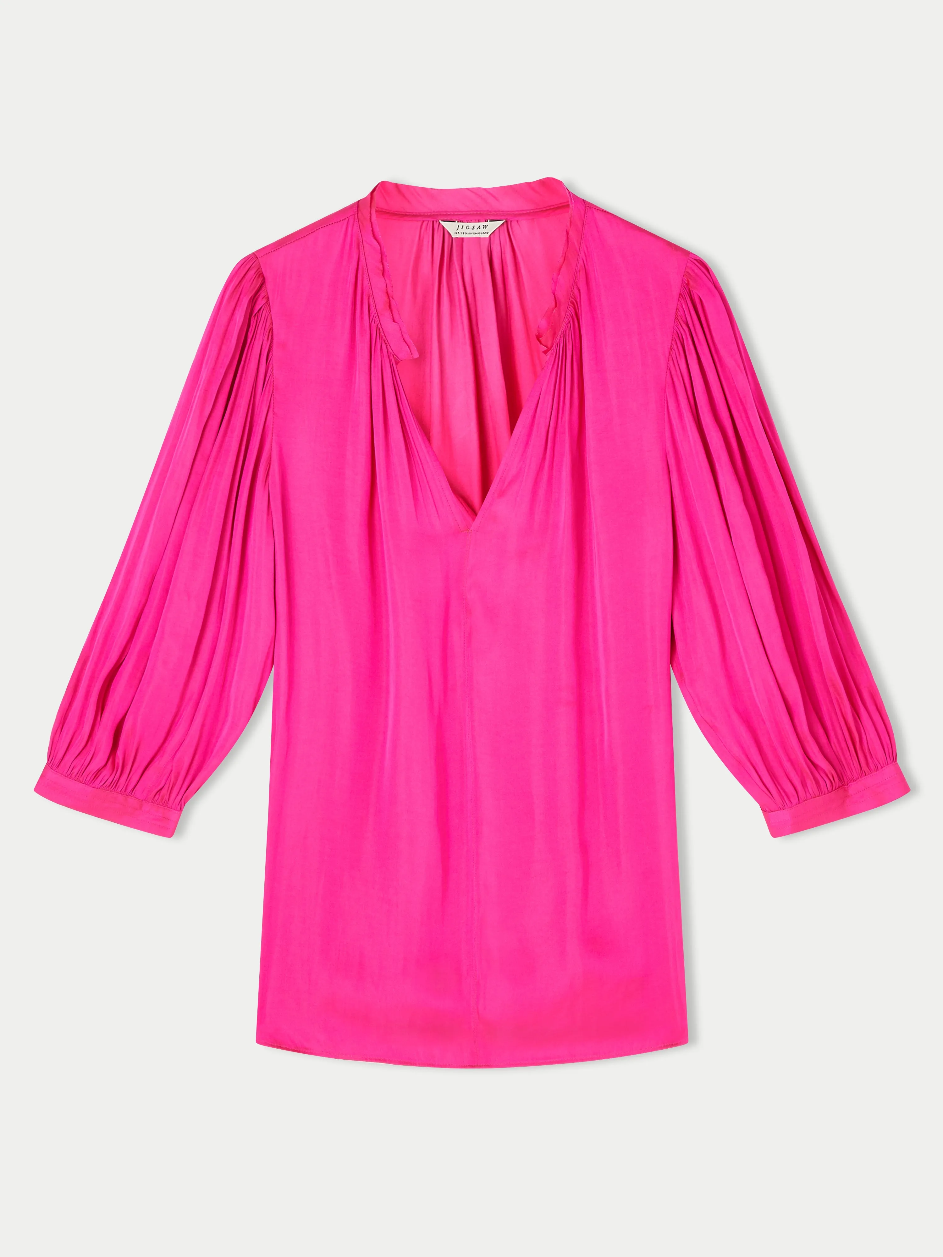 Cecily Satin Drape Top | Pink