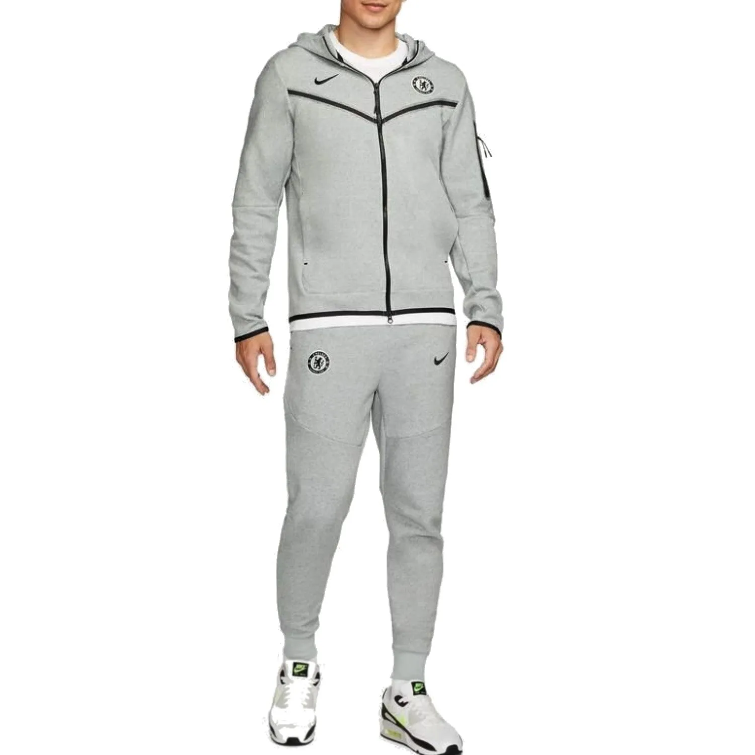 Chelsea FC grey Tech Fleece presentation tracksuit 2023/24 - Nike