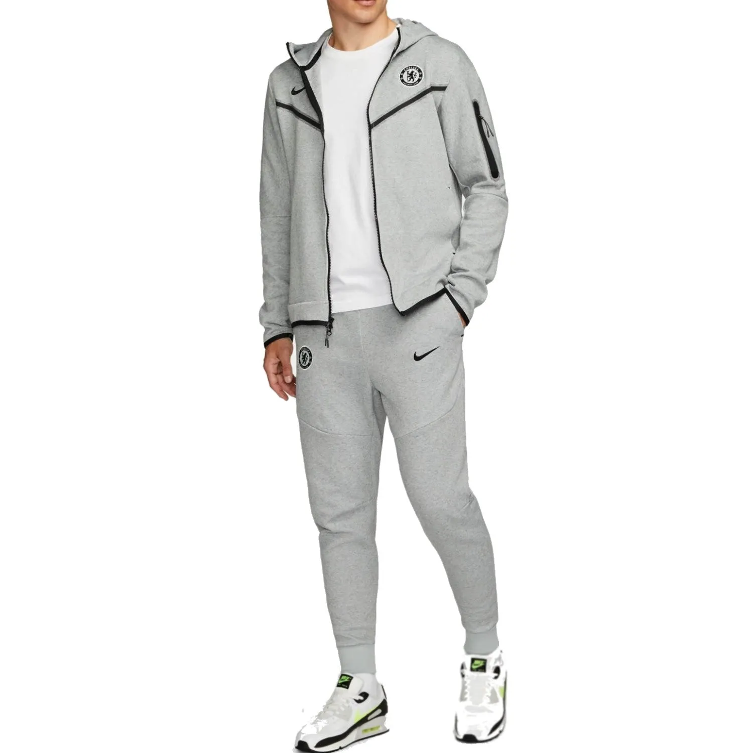 Chelsea FC grey Tech Fleece presentation tracksuit 2023/24 - Nike