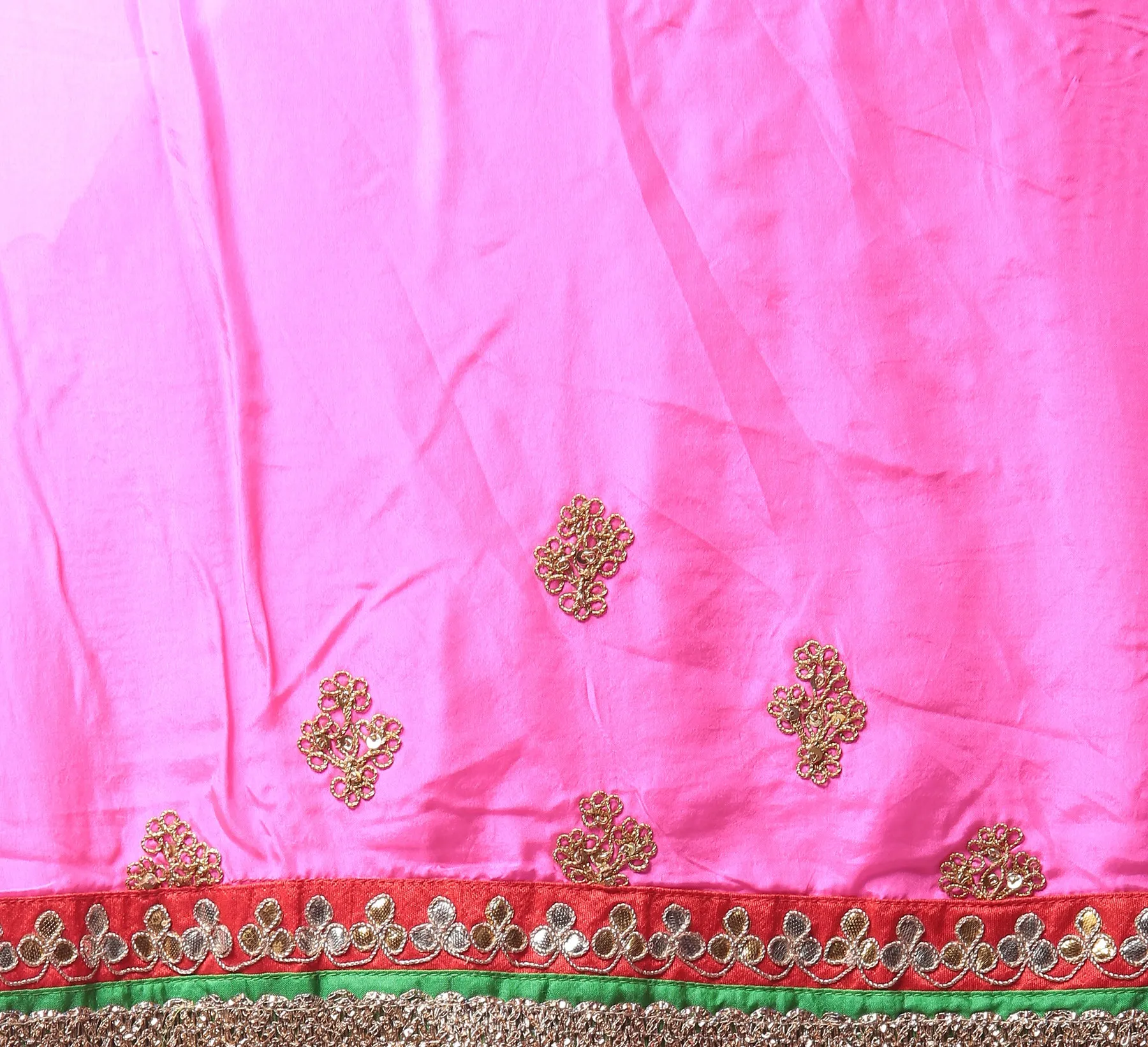 Chiffon  Saree with Aari, Gota Patti, Sequins work.