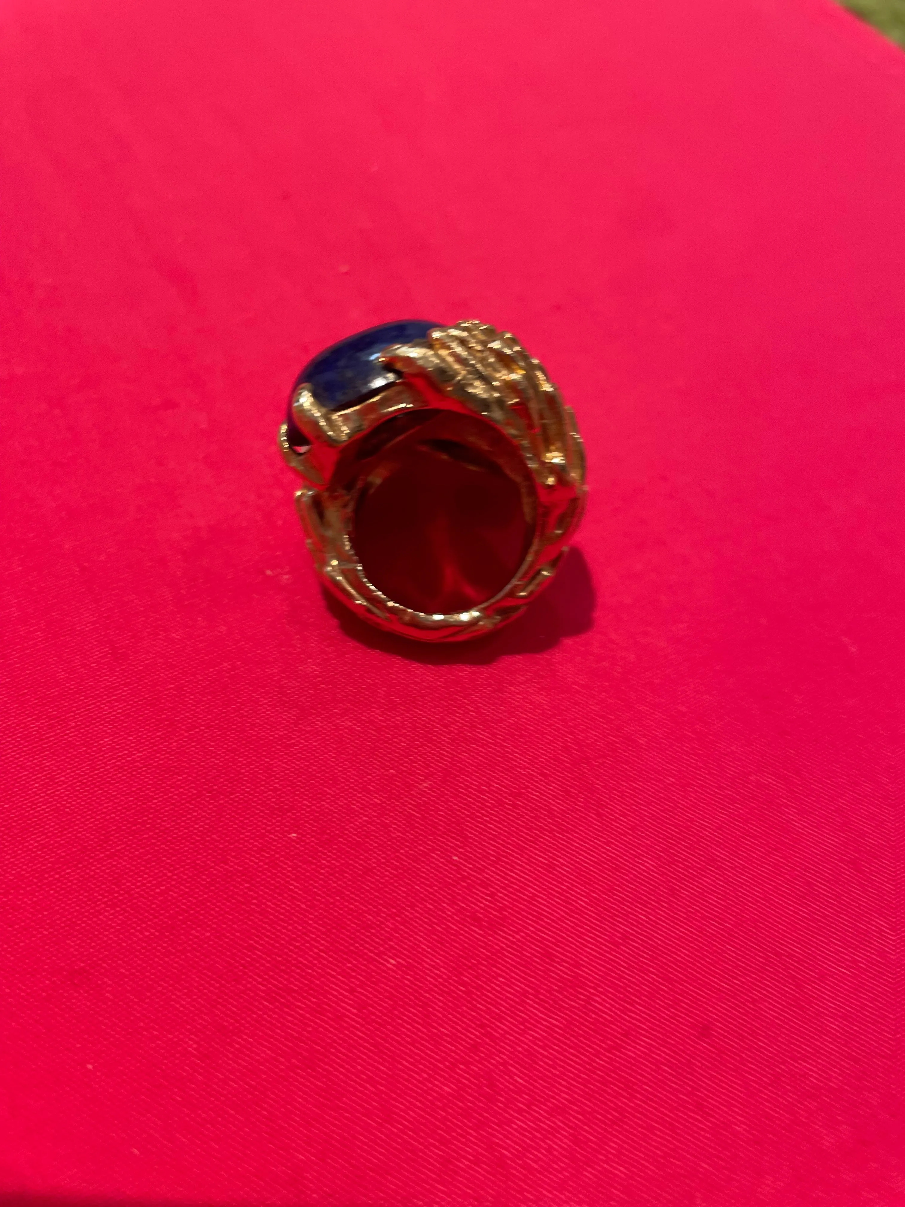 Chunky Lapis Cocktail Ring