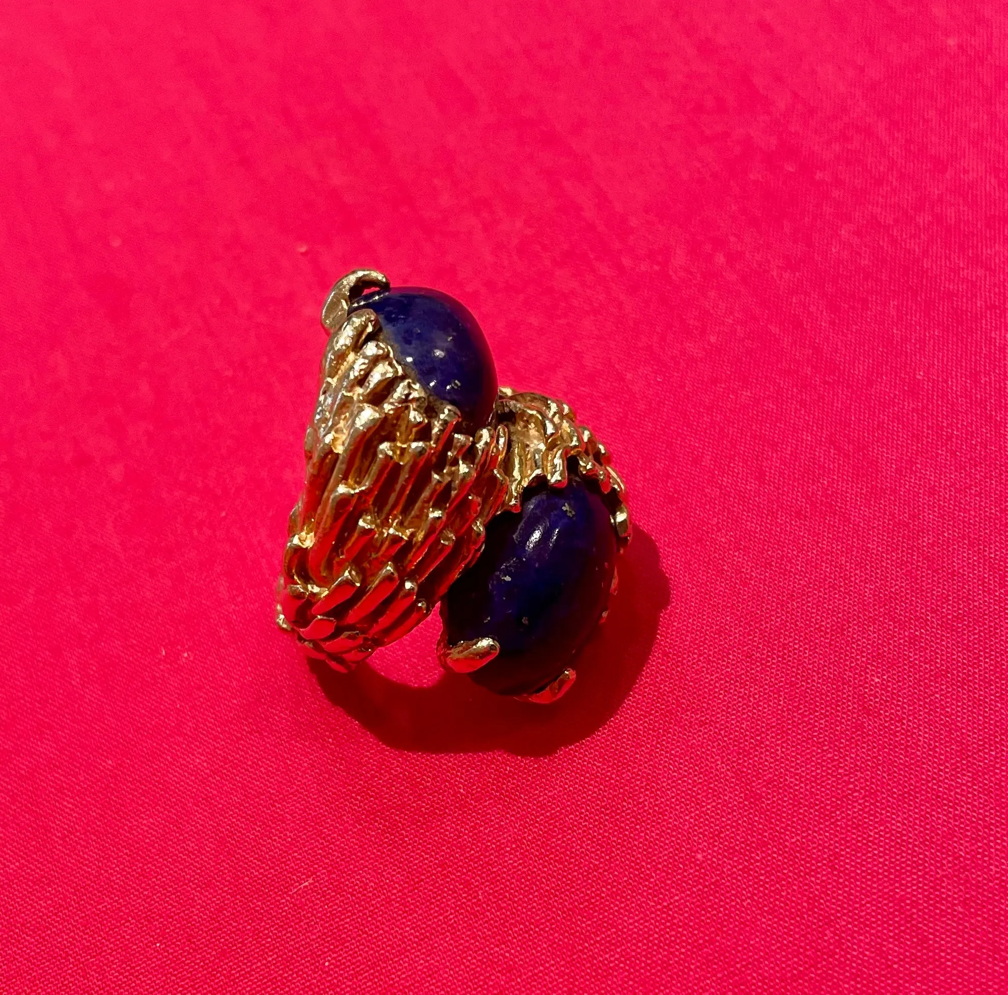 Chunky Lapis Cocktail Ring