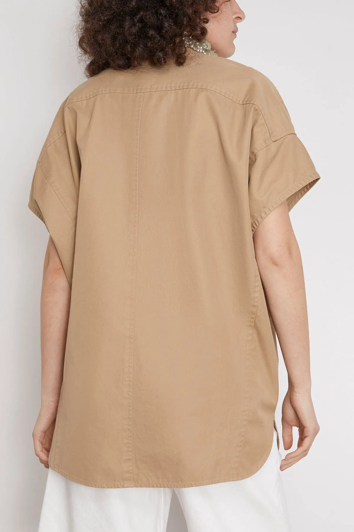 Ciaras Embroidered Shirt in Beige