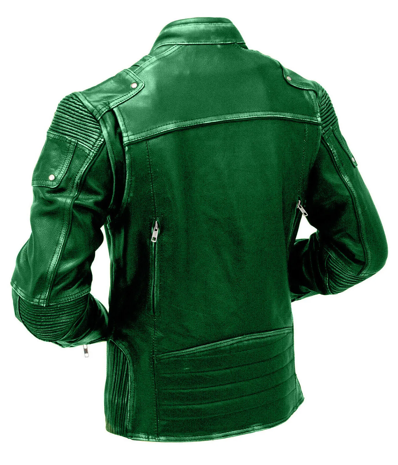 Classic Mens Vintage Cafe Racer Leather Jacket