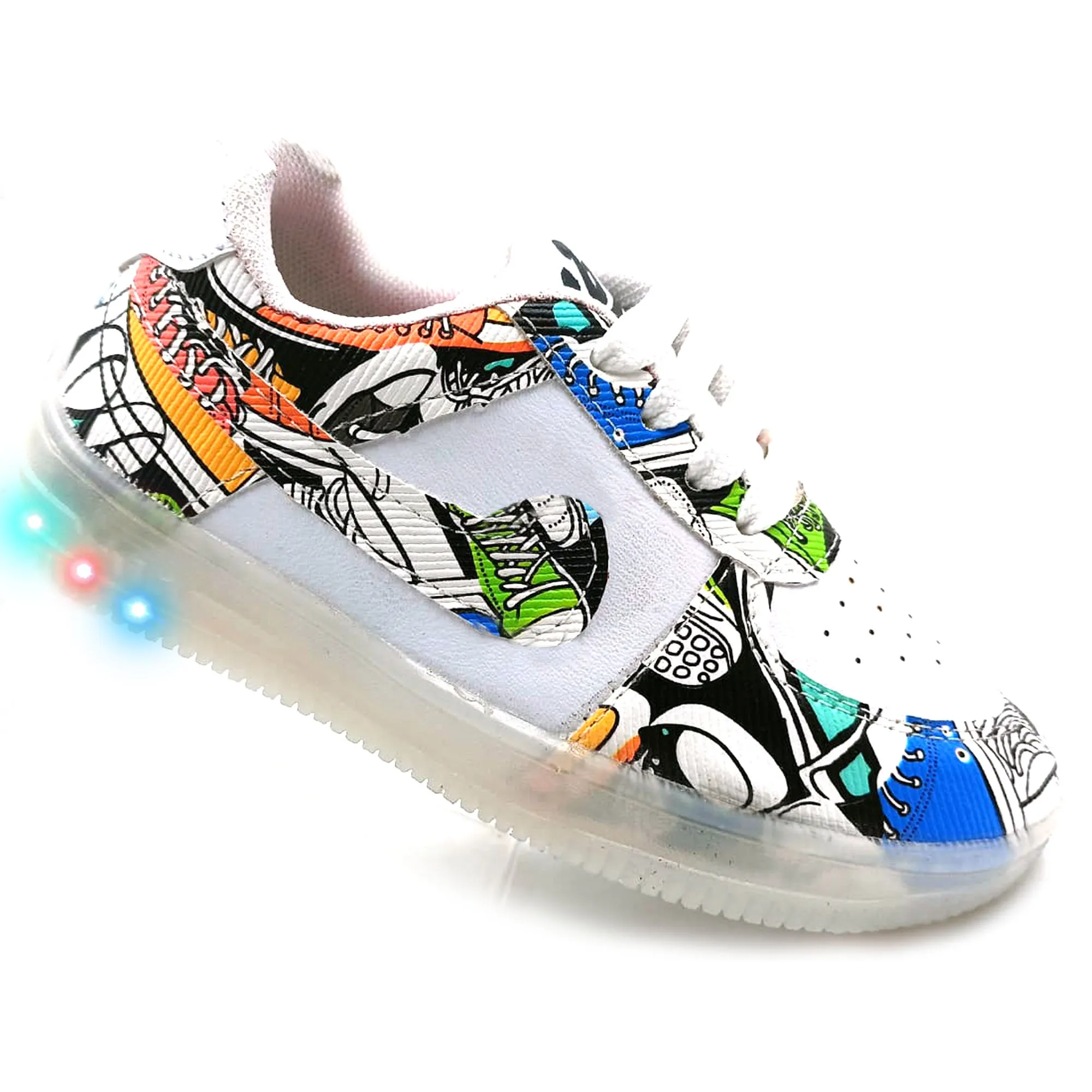 Classy Patterned Sneaker With LED Lights