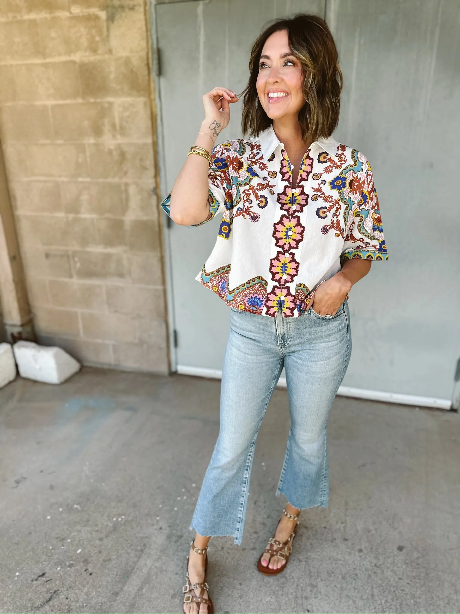 Cleobella Jeni Blouse | Lagos Print