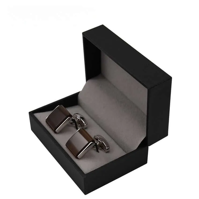 Coffee Cat's Eye Stones Men's French Swank Cufflinks