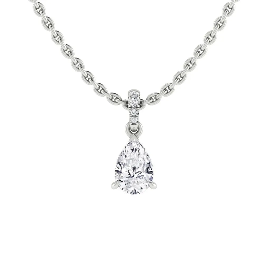 Cora - 18ct White Gold - Pear