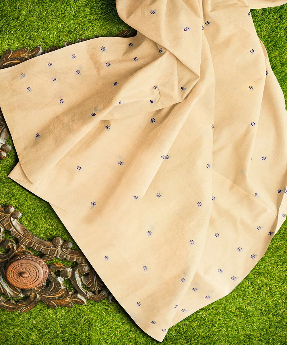 Cream butta handwoven rajahmundry cotton saree