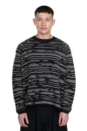 Crewneck Sweater Linen Cotton Black